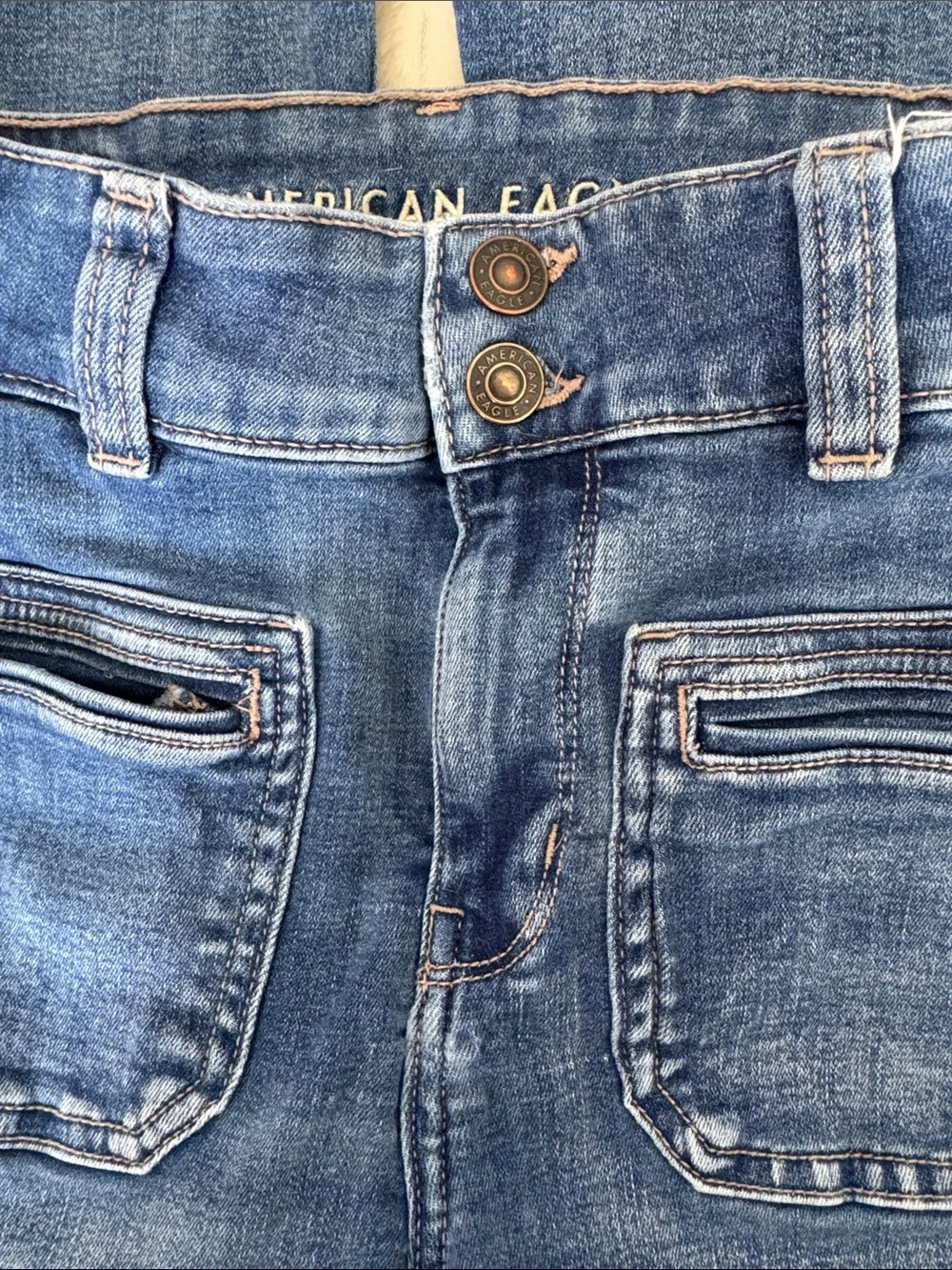 American Eagle Outfitters Light Blue Flared Jeans - Picture 4 of 6